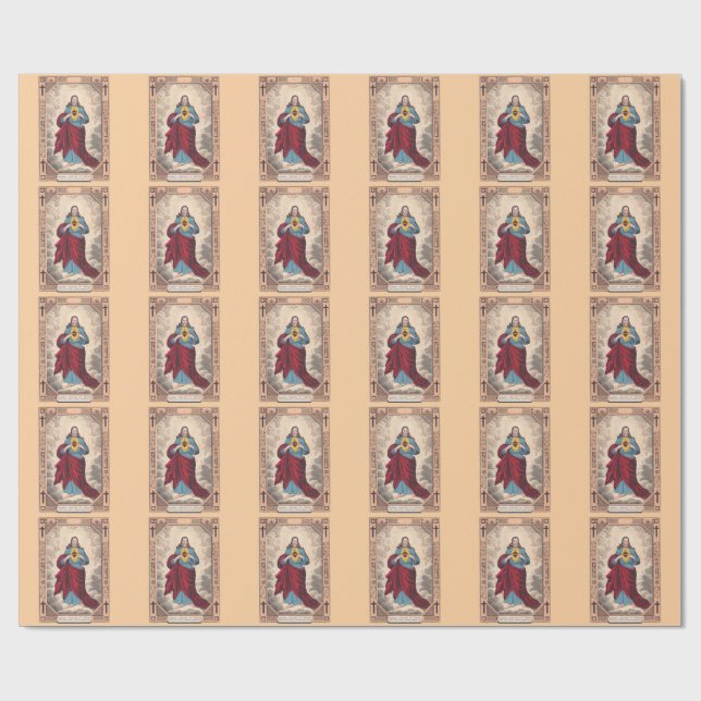 Das Heilige Herz Jesu Geschenkpapier (Flach)