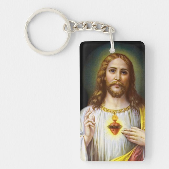 Das heilige Herz Jesu Schlüsselanhänger (Vorderseite)