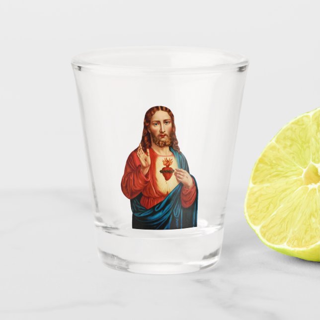 Das heilige Herz Jesu Schnapsglas (Vorderseite)