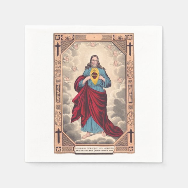 Das heilige Herz Jesu Serviette (Vorderseite)