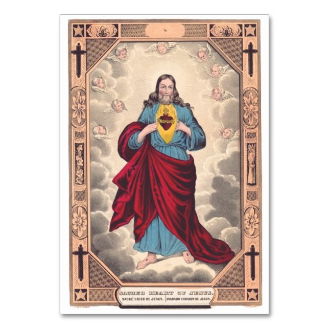 Das heilige Herz Jesu Tischnummer (Vorderseite)