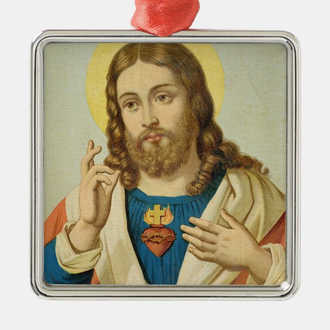 Das heilige Herz Silbernes Ornament (Vorne)