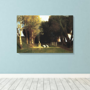 Das heilige Holz von Arnold Bocklin, Vintage Kunst Leinwanddruck