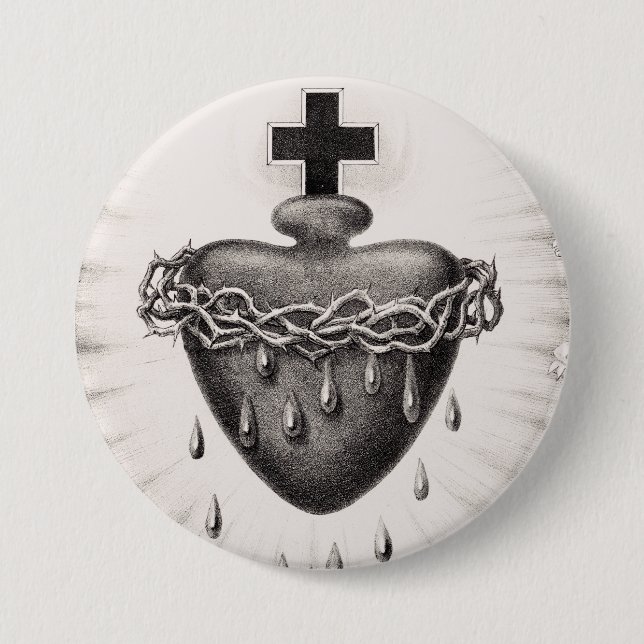 Das heiligste Herz Jesu Christi Button (Vorderseite)