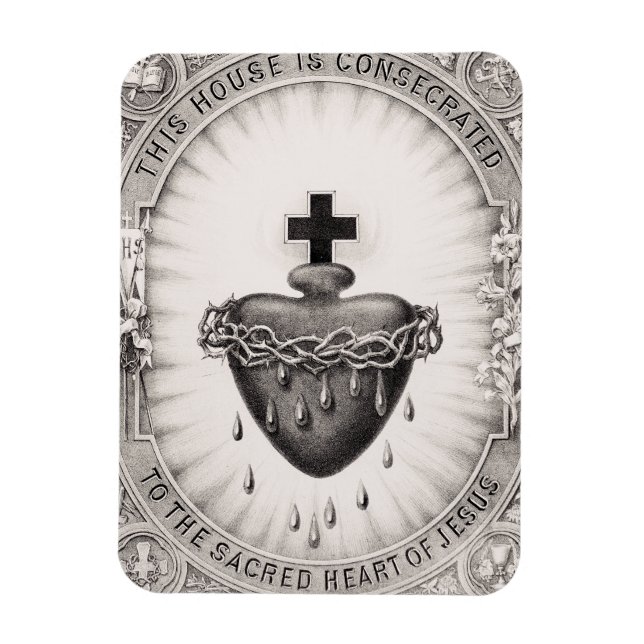Das heiligste Herz Jesu Christi Magnet (Vertikal)