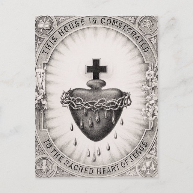 Das heiligste Herz Jesu Christi Postkarte (Vorderseite)