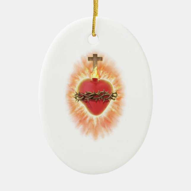 Das heiligste Herz Jesu Keramik Ornament (Vorne)