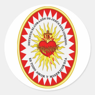 Das heiligste Herz Jesu Runder Aufkleber