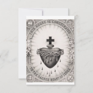 Das Heiligste Herz Jesu Symbol der göttlichen Dankeskarte