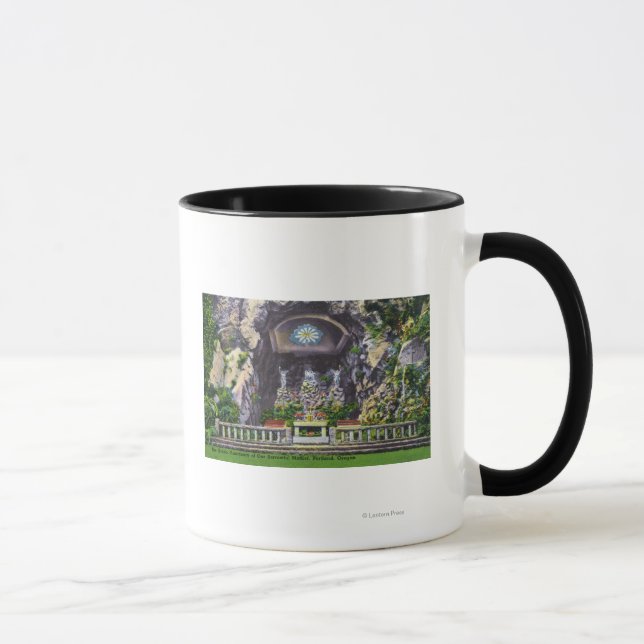 Das Heiligtum unserer traurigen Mutter Grotto View Tasse (Rechts)