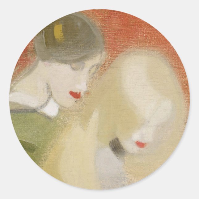 Das Heirloom der Familie, Helene Schjerfbeck Runder Aufkleber (Vorderseite)
