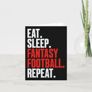 Das heißt, schlafe Fantasy Football Wiederholung' Karte