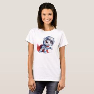 Das heldenhafte Pony mit silberner Krinze. T-Shirt