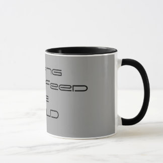 Das Helfen füttern die WELT Tasse