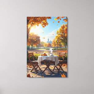 Das Herbstfrühstück Leinwanddruck