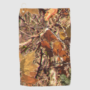 Das Herbstgemälde eines Jägers auf einem Golfhandtuch