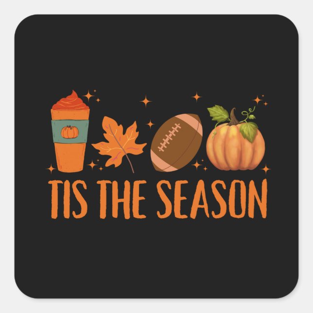 Das HerbstHalloween der Saison Quadratischer Aufkleber (Vorderseite)