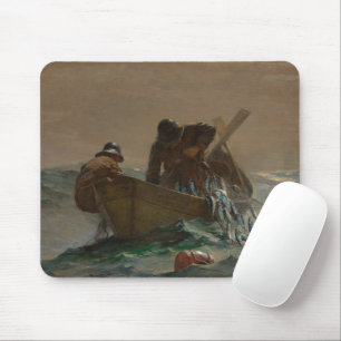 "Das Heringsnetz" Nautisches Vintage-Kunst-Mauspad Mousepad
