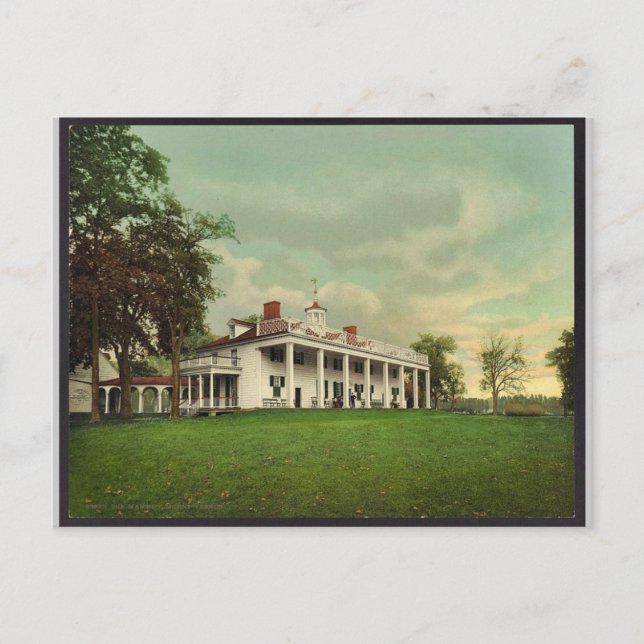Das Herrenhaus, der Berg Vernon selten Fotochrom Postkarte (Vorderseite)