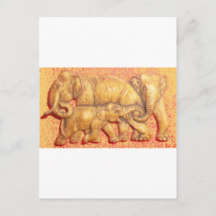 Das Herz der Herde: Ein Porträt der Elefantenfamil Postkarte