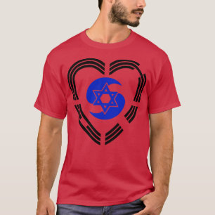 Das Herz der israelisch-koreanischen Multinational T-Shirt