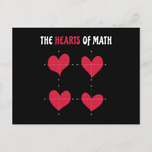 Das Herz der Mathe-Valentinstag-Mathematik Postkarte