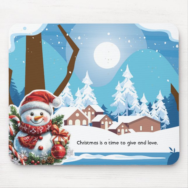 Das Herz der Weihnachtszeit: Geben und lieben Mousepad (Vorne)