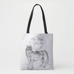Das Herz der Wolf-Tasche Tasche