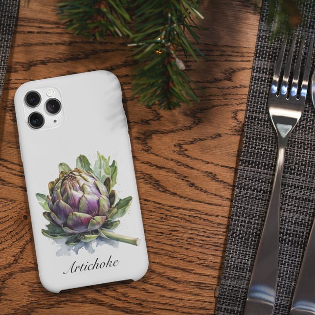 Das Herz des Gartens: Artichoke in Wasserfarbe Case-Mate iPhone Hülle (Von Creator hochgeladen)