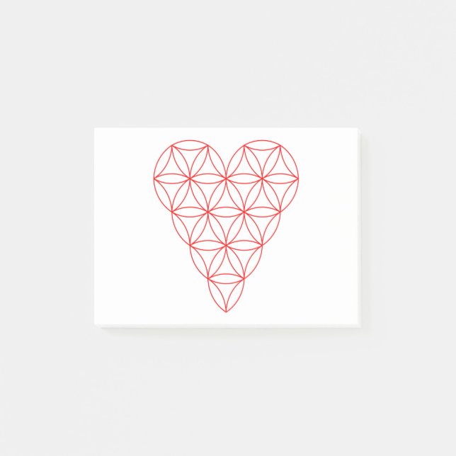 Das Herz des Lebens - rot/rot.01 Post-it Klebezettel (Vorderseite)