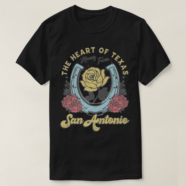 Das Herz des Tees San Antonio Rose Horseshoe Prem (Design vorne)