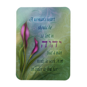 Das Herz einer Frau - Calla-Lilie Magnet