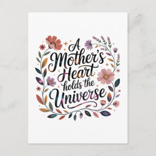 Das Herz einer Mutter birgt das Universum Einladungspostkarte