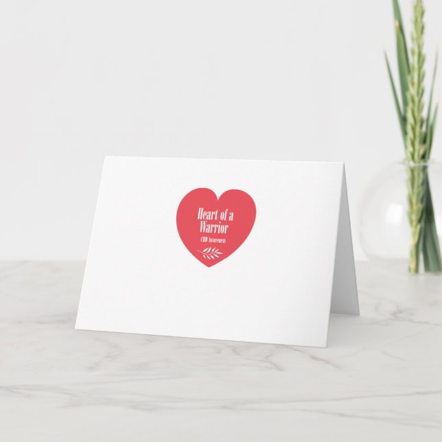 Das Herz eines Kriegers - CHD-Bewusstsein Karte (Vorderseite)
