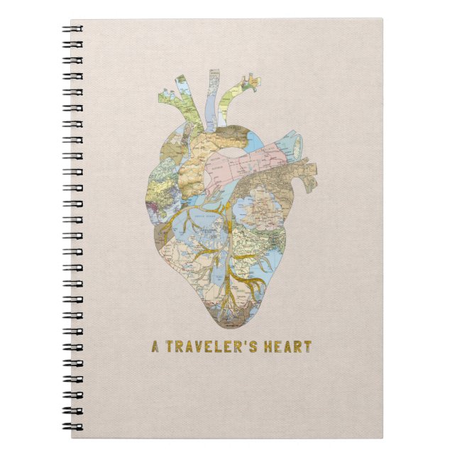 Das Herz eines Reisenden Notizblock (Vorderseite)