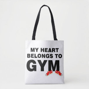 Das Herz gehört zum Fitnessraum Tasche