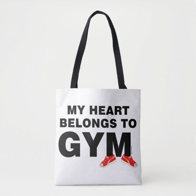 Das Herz gehört zum Fitnessraum Tasche (Vorderseite)