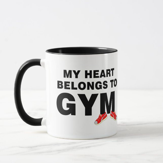Das Herz gehört zum Fitnessraum Tasse (Links)