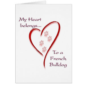 Das Herz gehört zum französischen Bulldog; Liebe F
