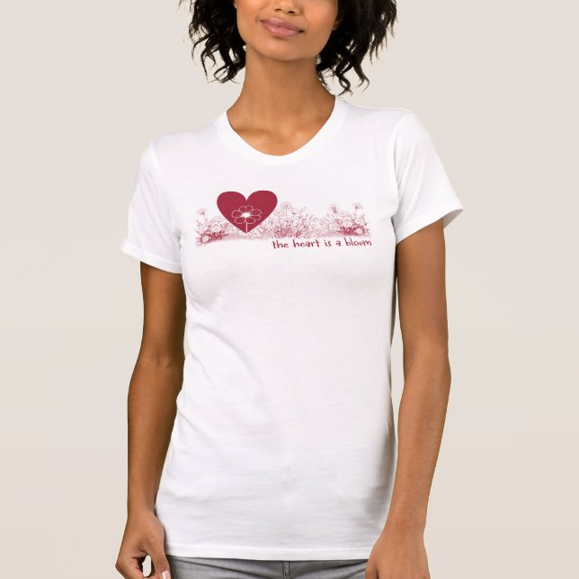 Das Herz ist eine blutende Wildblumen T-Shirt (Vorderseite)