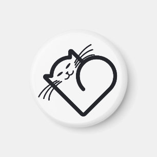 Das Herz meiner Katze Magnet