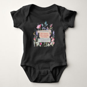 Das Herz öffnet die Tore, der Blumengarten Baby Strampler