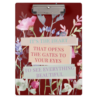 Das Herz öffnet die Tore, der Blumengarten Klemmbrett