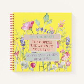 Das Herz öffnet die Tore, der Blumengarten Notizbuch
