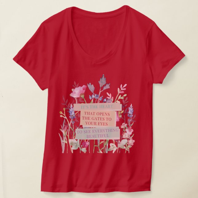 Das Herz öffnet die Tore, der Blumengarten T-Shirt (Ablage )