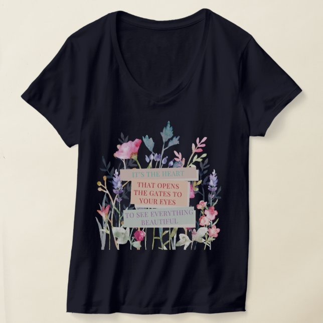 Das Herz öffnet die Tore, der Blumengarten T-Shirt (Ablage )