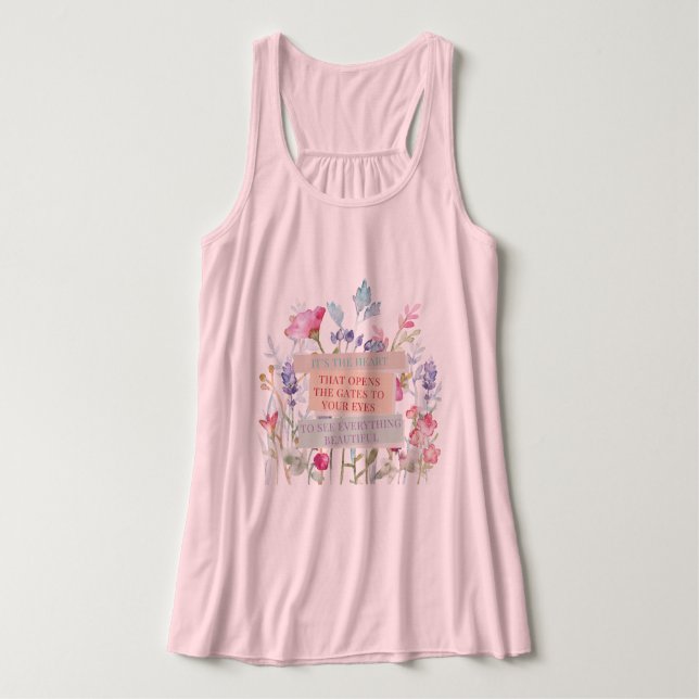Das Herz öffnet die Tore, der Blumengarten Tank Top (Design Vorderseite)