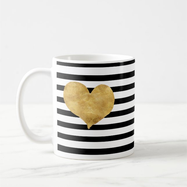 Das Herz von Gold im französischen Stil Kaffeetasse (Links)
