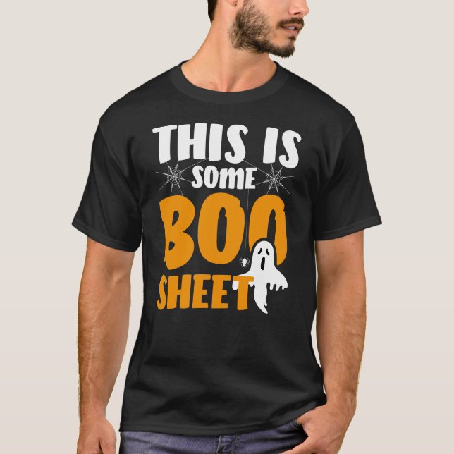 Das hier ist ein Boo Sheet Funny Halloween Ghost T-Shirt (Vorderseite)