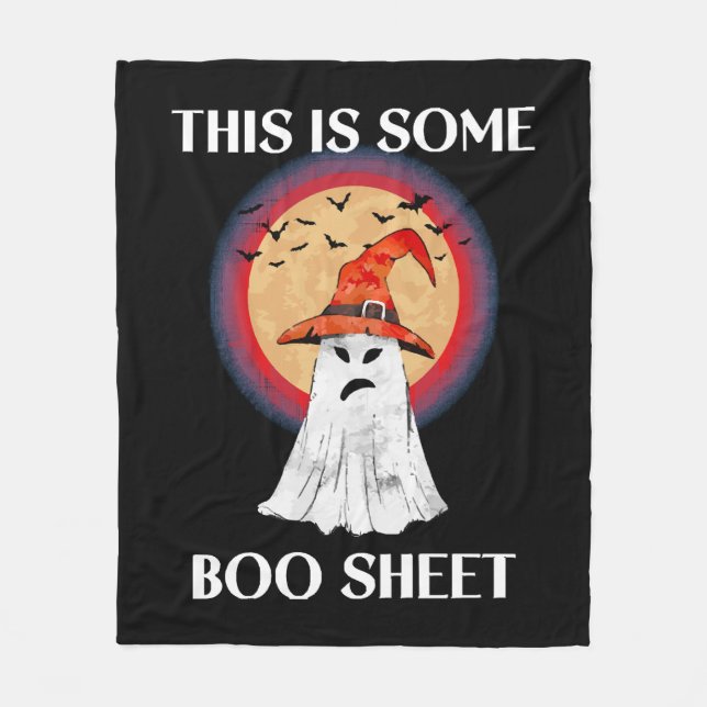 Das hier ist ein Boo Sheet Halloween Ghost Funny Fleecedecke (Vorderseite)